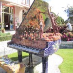 mosaic piano at The Giant's House Akaroa